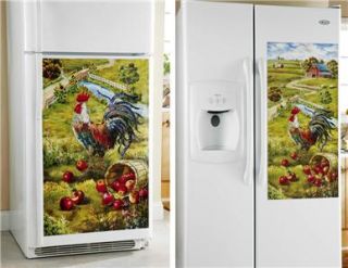 rooster refrigerator magnet cover for a side by side