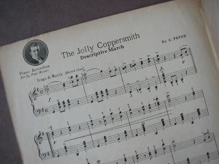 1937 The Jolly Coppersmith Piano Accordion Solo by C Peter Sheet Music