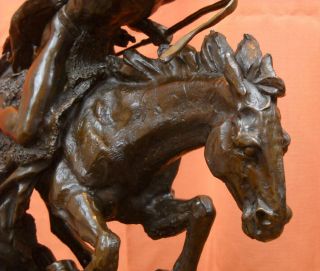 Cheyenne Remington Bronze Statue Mustang Horse Sale