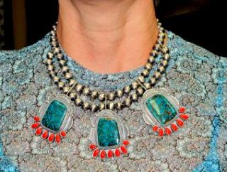 Kirk Smith Turquoise Coral Necklace SW Treasures