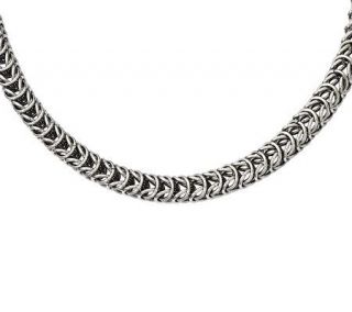 Steel by Design 18 Fancy Square Spiga Chain Necklace —