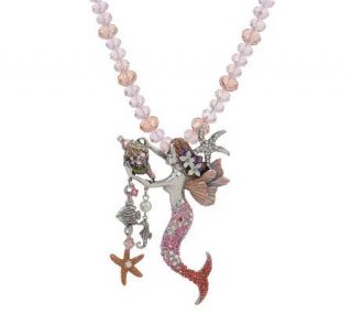 Kirks Folly Mermaid Mist Pin/Enhancer on Bead Necklace —
