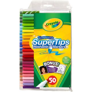 Crayola Washable Super Tips Fine Line Markers with 12 Silly Scents