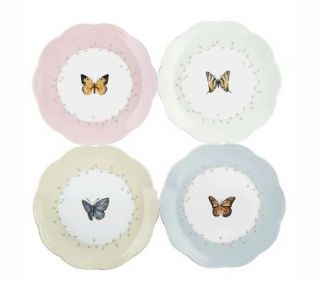 Lenox Butterfly Meadow Dessert Plates   Set of4   H138775