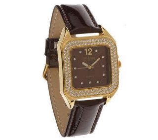 Joan Rivers Timeless Luxury Leather Strap Watch   J159494