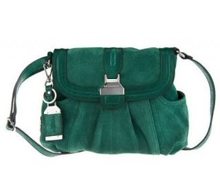Tignanello Suede Crossbody Bag w/ Flap Closure   A216801