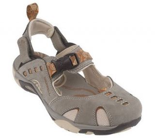 Merrell Nubuck Leather Closed Toe AdjustableStrap Sandals —