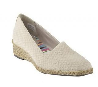 Close Toe Espadrille Wedge Casual Brown Canvas Jules by Soda Shoes