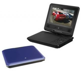 GPX 7 LCD Portable DVD Player with Swivel Screen & Accessories