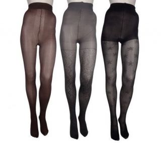 Legacy Legwear Pack of 3 Pattern & Shine Assorted Tights —
