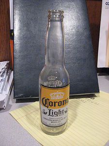 Collectable Glass Corona Beer Bottle Corona Light Bottle