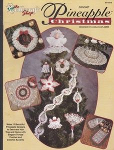 Crochet Pineapple Christmas Ornaments Tree Skirt 12 Patterns 1997