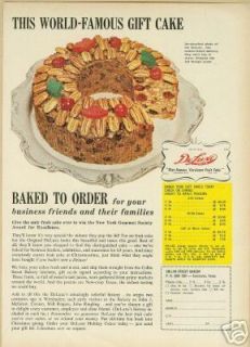 Deluxe Fruit Cake Corsicana TX 1965 Promo Advert Mint