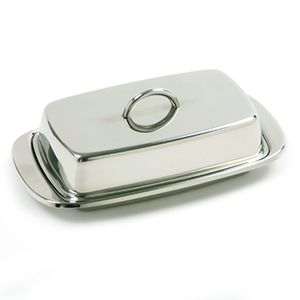 Norpro 282 Stainless Steel Wide Butter or Cream Cheese Dish