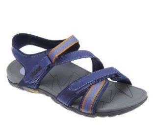 Vionic by Orthaheel Muir Leather Back Strap Adj. Sandals   A221668