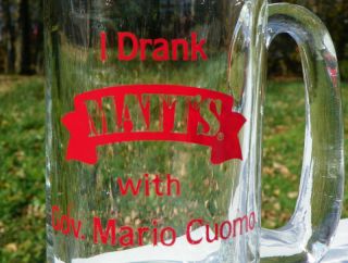 DRANK WITH MARIO CUOMO GLASS MATTS FX MATT BREWING CO UTICA NY