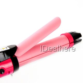 in 1 Hair Curler Straightener Curling Iron Rod Red