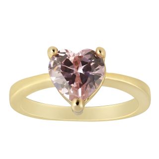 Heart Cut Pink Sapphire Topaz Ring Women Dress Jewelry Size 8 Q