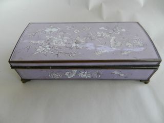Antique Painted Enamel Box Cloisonne Japanese Chinese European