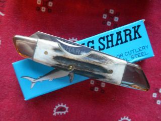 Vintage Taylor Cutlery Japan Shark Elk Stag Knife Knives