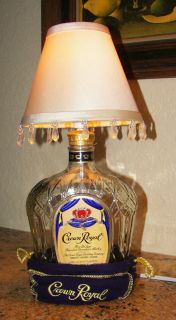 Crown Royal Whisky Empty Liquor Wine Empty Bottle Lamp Light With Bag