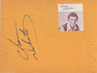 Chase Webster Marty Martel Country Music Singers Vintage Autograph