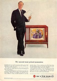 1959 RCA Victor Color TV Television Ad Cyril Ritchard