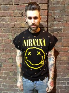  Studded Sweatshirt Kurt Cobain Courtney Love Hole Nevermind