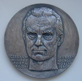 Czeslaw Milosz Nobel Prize Poet Polish Medal Poland Silvered