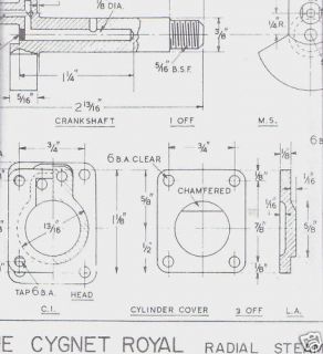 Cygnet Royal Radial Steam Engine Model Boat SHIP Plans