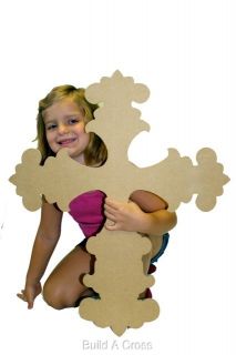 Unfinished Wooden Crosses Paintable Cutout Cross Craft Cross 28