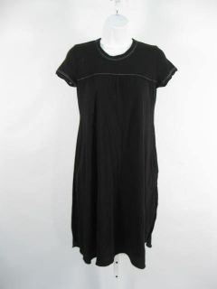 Daftbird Black Short Sleeve Knee Length T Shirt Dress S