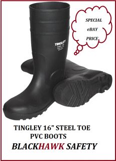 TINGLEY 31251 16 INCH STEEL TOE RUBBER BOOTS ALL SIZES AVAILABLE