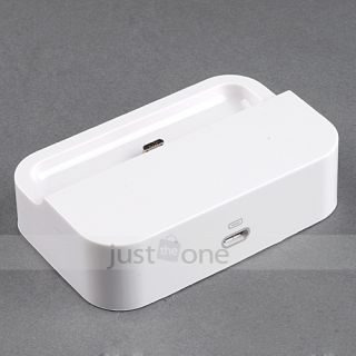 White Portable Sync Cradle Dock Station USB Charger F Samsung Galaxy s
