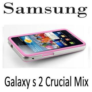 Galaxy S2 i9100 Crucial Mix Silicon Case Silver Pink