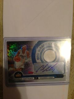 Carmelo Anthony 2005/06 TOPPS BIG GAME COLLECTION JERSEY AUTOGRAPH