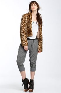 Trouvé Knit Henley, Pants & Faux Fur Jacket
