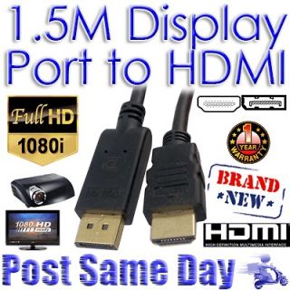 5M Displayport HDMI DP Male to M Adapter Converter Connector For