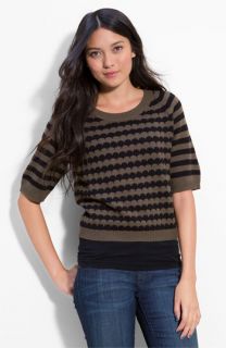 By Design Stripe Crop Sweater (Juniors)