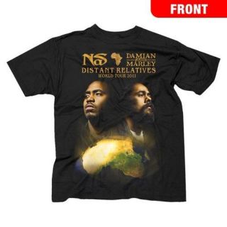 Damian Marley NAS 2011 Tour Distant Relatives Licensed Adult T Shirt s