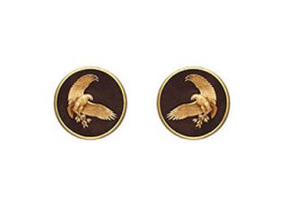 Aviation Eagle Cuff Links in 14K Gold Plate by Lovell Designs