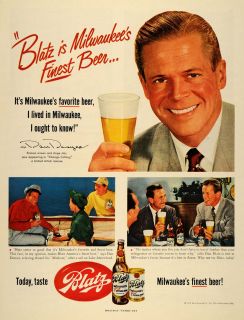  Blatz Brewing Co Beer Milwaukee Dan Duryea Original Advertising
