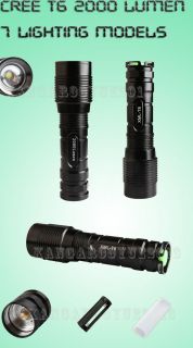 CREE XM L T6 Zoomable 2000 Lumen LED 26650 Flashlight Torch 2013
