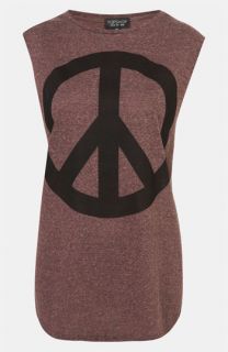 Topshop Peace Sign Graphic Tank
