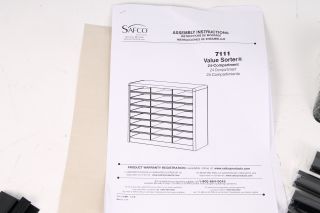 Safco Products Value Sorter Literature Organizer 24 Compartment Black