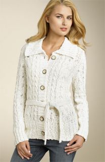 Caslon Belted Cable Cardigan