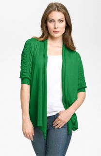 Fever Ruched Sleeve Cardigan