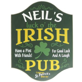  Wooden Irish Pub Sign St Patricks Home Bar Man Cave Plaque