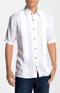 Tommy Bahama White in Line Linen Sport Shirt (Big & Tall)