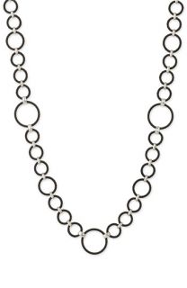 Charriol Celtique Noir Cable Ring Long Necklace